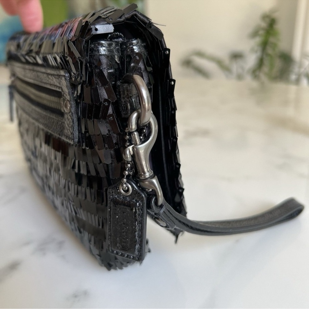 Limited EDT. Coach Black Party Sequin Clutch. Full size - Picture 8 of 8